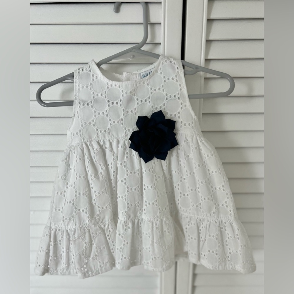 Adorable white dress!! 3-6months